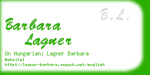 barbara lagner business card